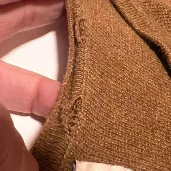 JCrew Factory Collarless sweater-blazer- Size XL Camel Brown - Picture 7 of 9